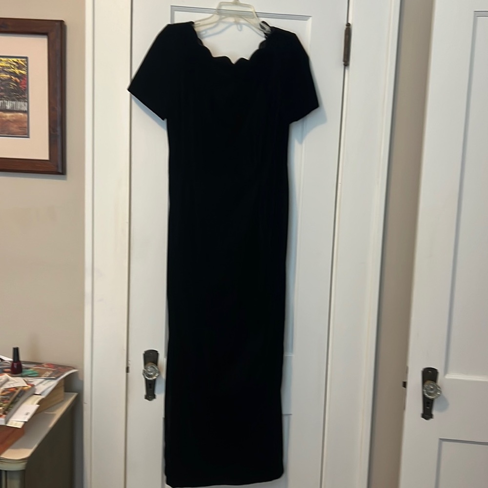 Long, black, formal dress